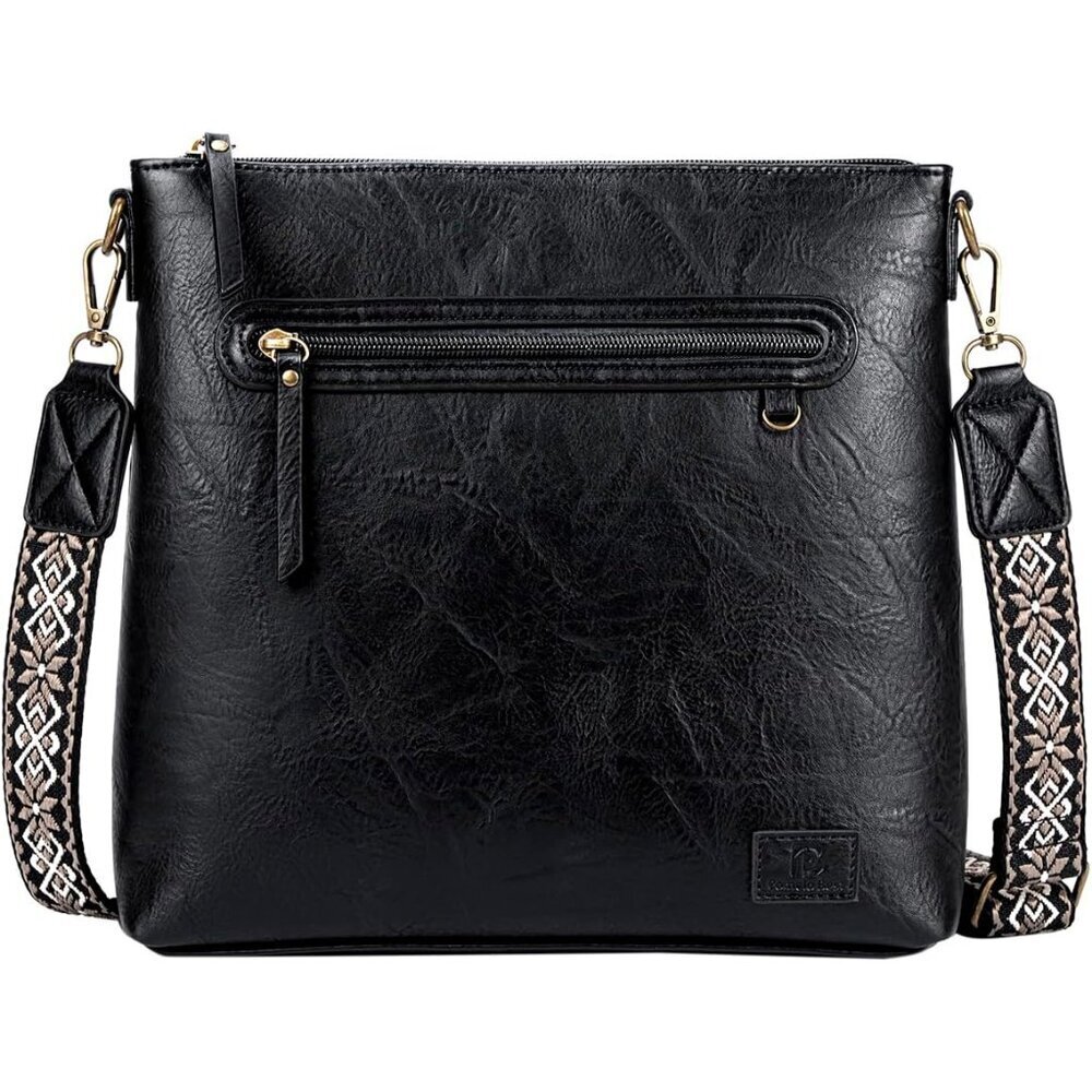 Women Vegan Leather Crossbody Bag Hobo Shoulder Purse Stylish Compact